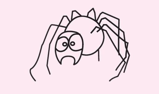 蜘蛛的简笔画的图片