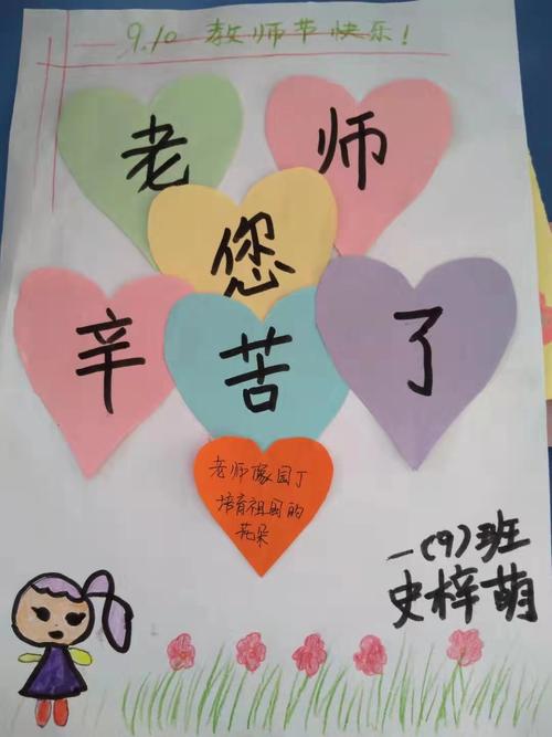纸上的幸福--一年级联队教师节贺卡集锦