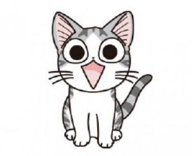 小猫简笔画 彩色 简单