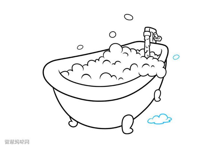没有水的浴缸怎么画简笔画