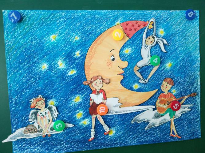 金龙王庙小学美术教研活动――《我和月亮做朋友》研讨课活动分享