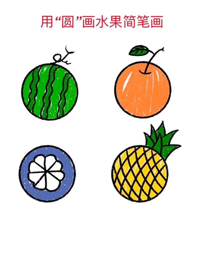 40种水果简笔画图文