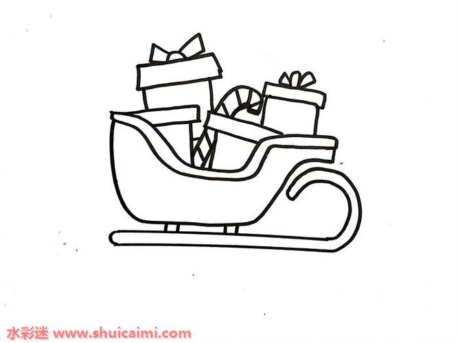 圣诞老人雪橇怎么画圣诞老人雪橇简笔画步骤