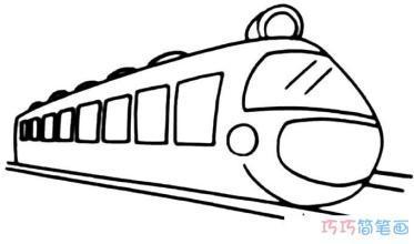 儿童简笔画和谐号火车图片