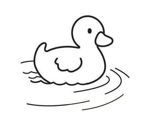 怎么画可爱的鸭子简笔画