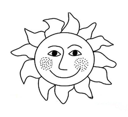 怎样画太阳简笔画图片大全