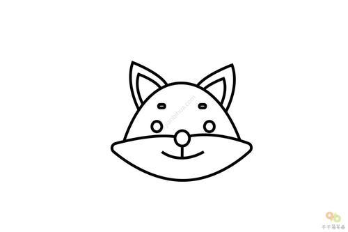 可爱小狐狸简笔画步骤图动物头像简笔画