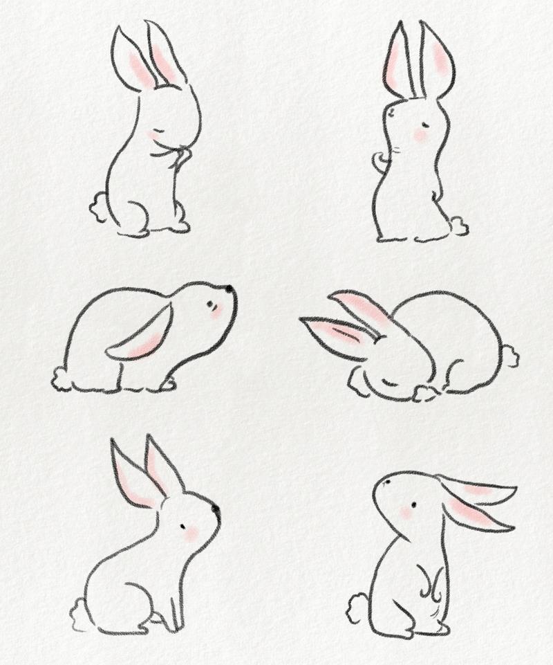 兔子简笔画～宇宙无敌爆可爱的兔兔92 兔兔那么可爱 你为什么不画