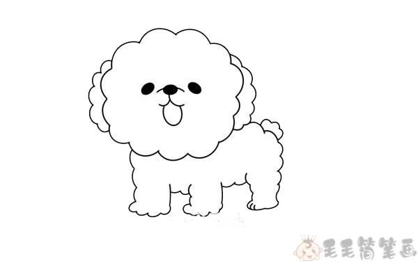 可爱泰迪犬简笔画