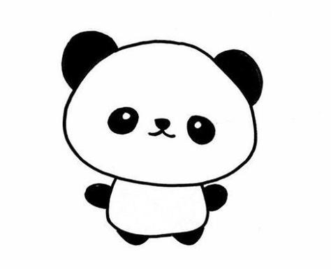 大熊猫的简笔画图片