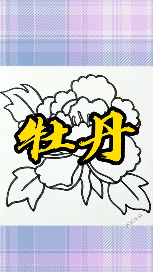 国花牡丹简笔画图片