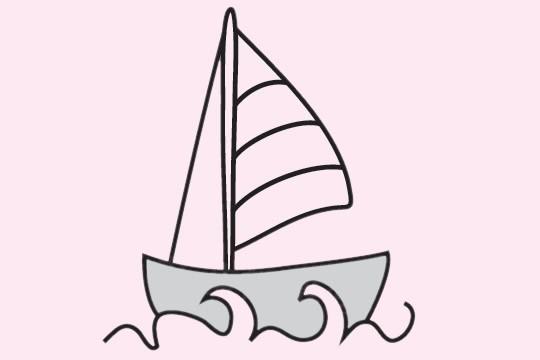 帆船简笔画简单画法步骤图片大全帆船简笔画