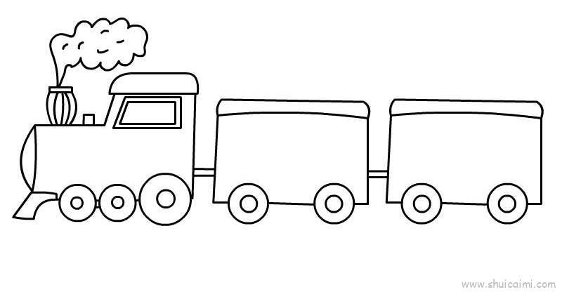 火车儿童画怎么画火车简笔画画法