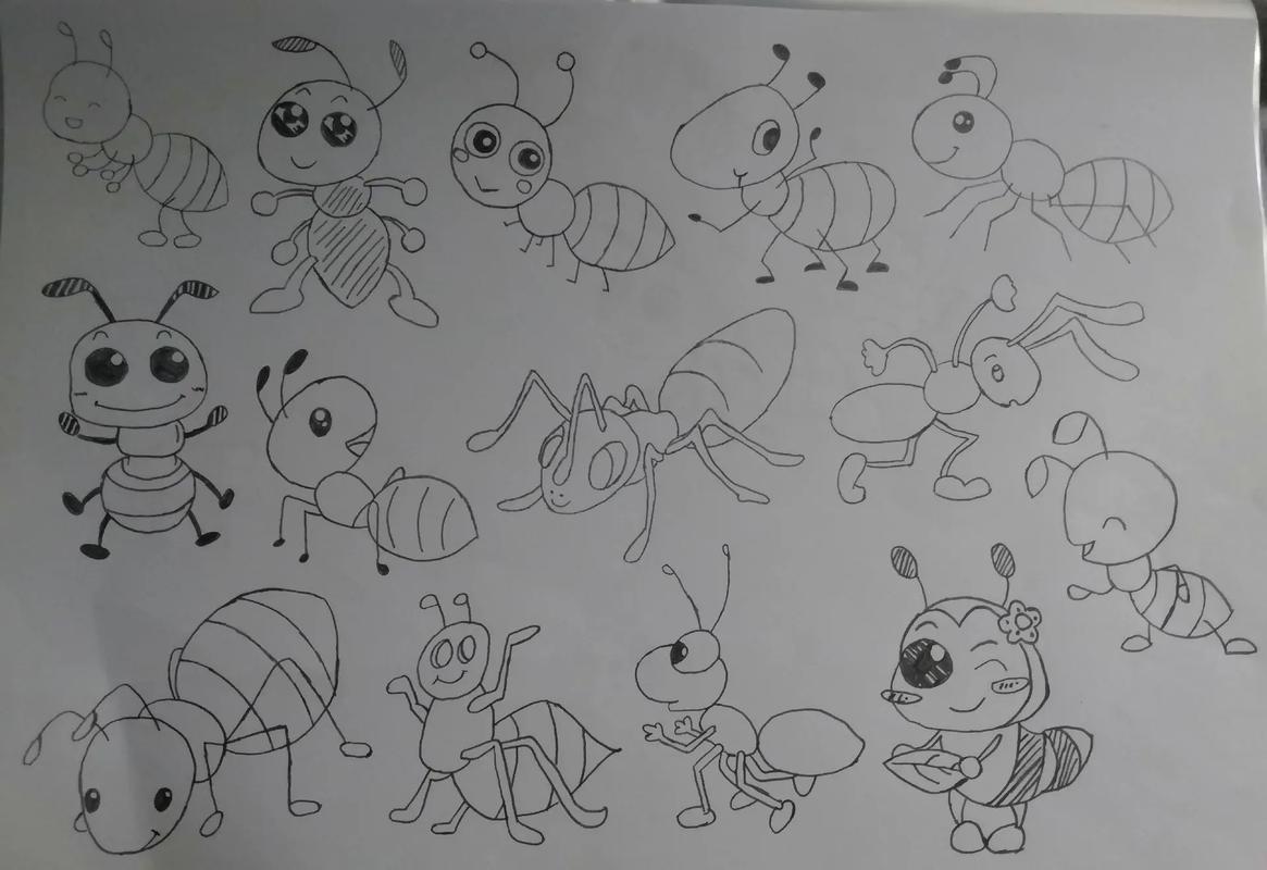 简笔画大全100种蚂蚁