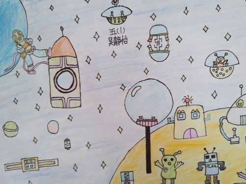 奇妙的太空城简笔画