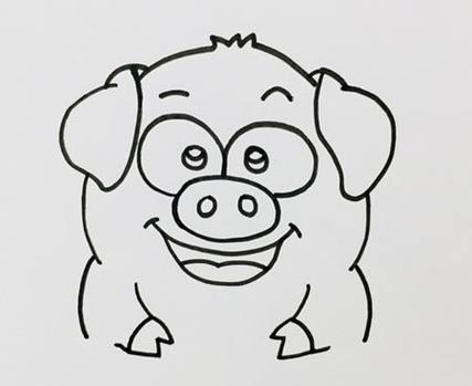 猪的简笔画最简单图片