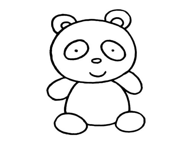 儿童大熊猫图片简笔画