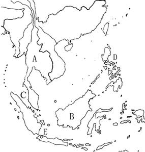 读东南亚地区图,回答下列问题.