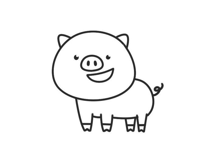 简笔画猪怎么画简单又好看