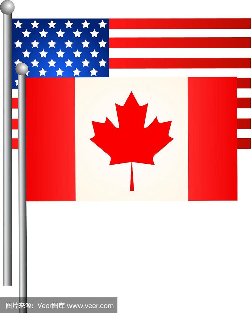 英国美国中国加拿大国旗简笔画