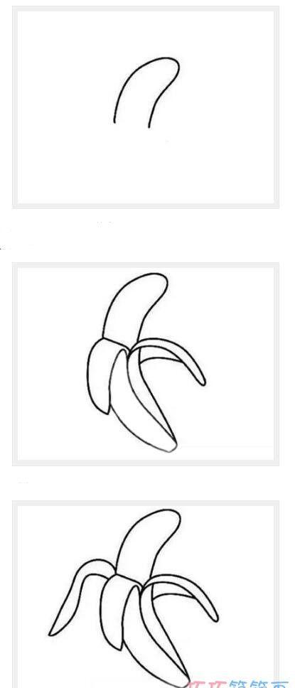 香蕉简笔画 可爱 卡通