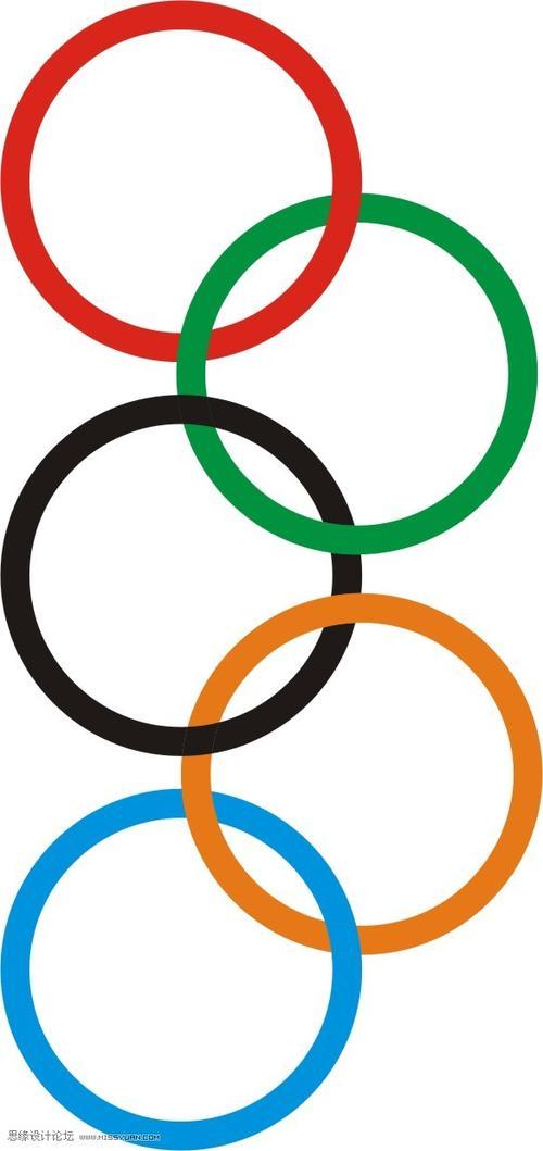 奥运会五环简笔画彩色