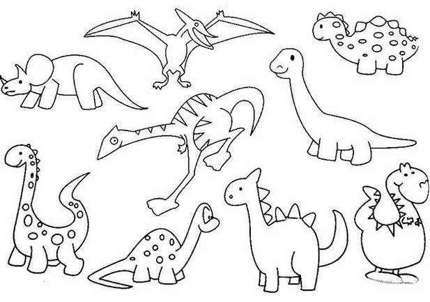 恐龙的简笔画 恐龙的简笔画有颜色