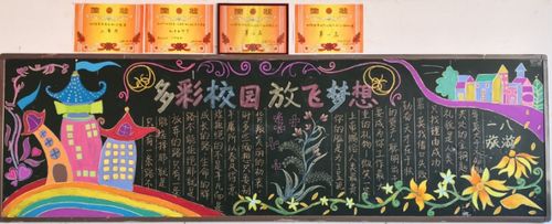 淄博工贸学校2019年12月黑板报——主题:多彩校园,放飞梦想