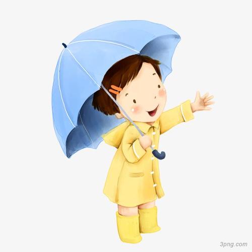 标签:打伞卡通小女孩雨伞手绘打伞女孩女生小白兔打伞回家下雨天打伞