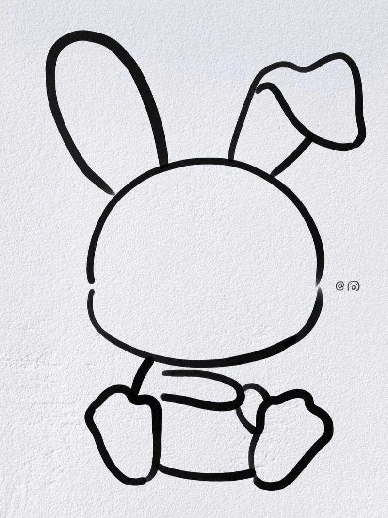 小兔子动物简笔画