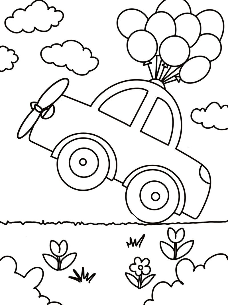 小汽车07 简笔画 儿童画 创意画 #儿童简笔画# #创意儿童画# #创意