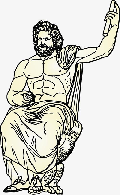 古希腊神话人物简笔画宙斯