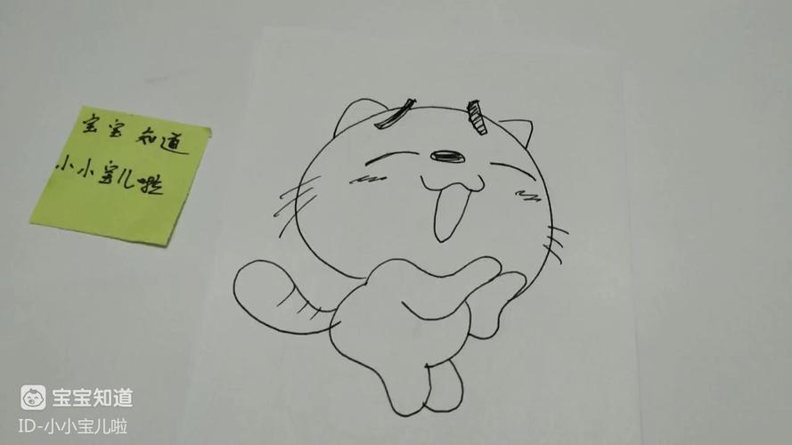猫的可爱表情简笔画