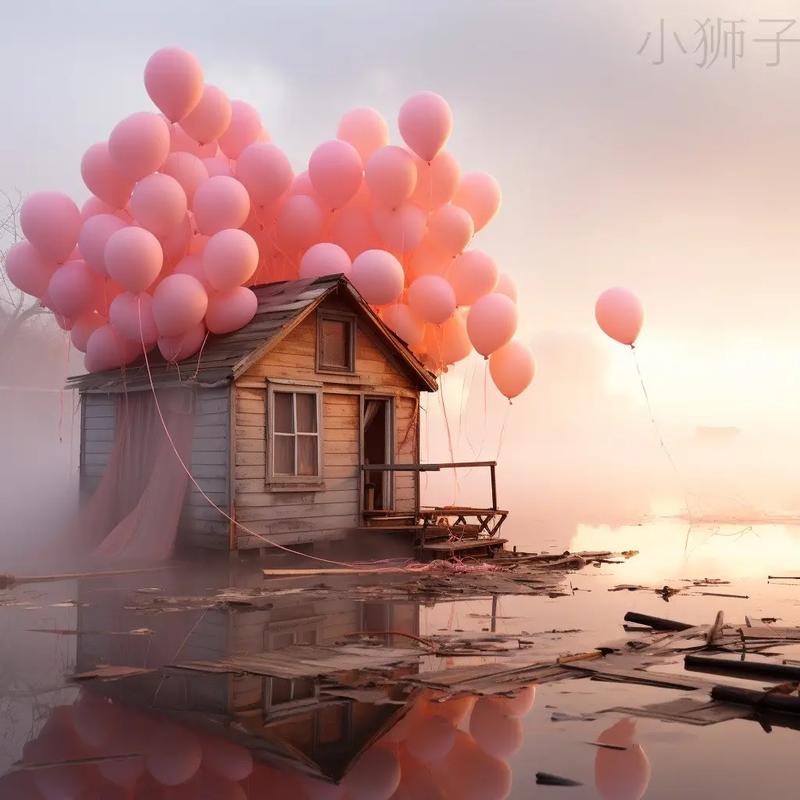 ai图片|粉房子|头像|背景图.我想有一天,在粉红色的梦里, - 抖音