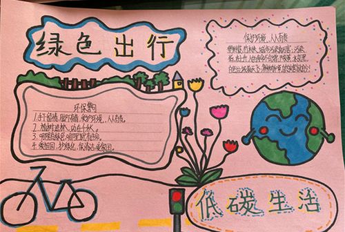 李庄小学关工委举行低碳环保绿色出行手抄报评比活动