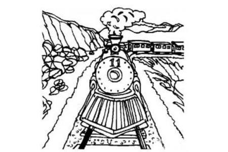 70年代火车简笔画