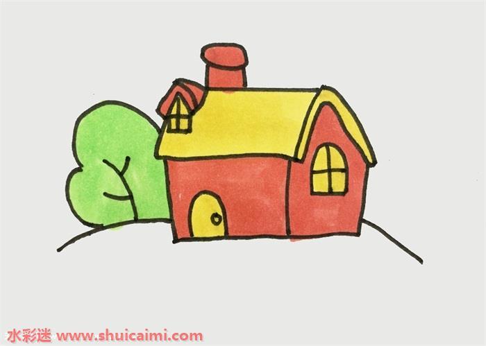 房子怎么画房子简笔画简单彩色