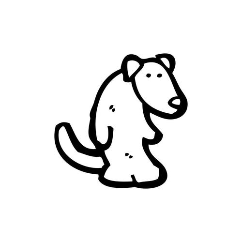 大耳朵卡通狗,向量,在白色背景上的大耳朵卡通狗