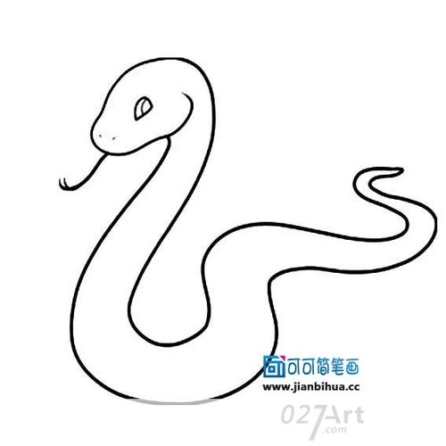 蛇的简笔画 儿童