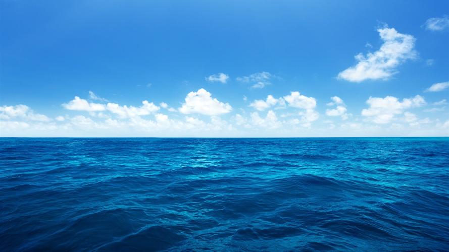 壁纸 美丽的蓝色大海,水,白云 2880x1800 hd 高清壁纸, 图片, 照片