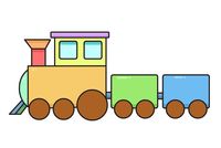 火车简笔画大全带颜色图片