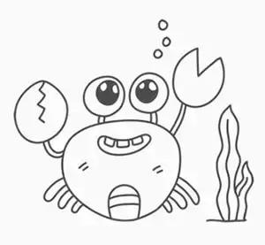 简笔画大全 小动物螃蟹