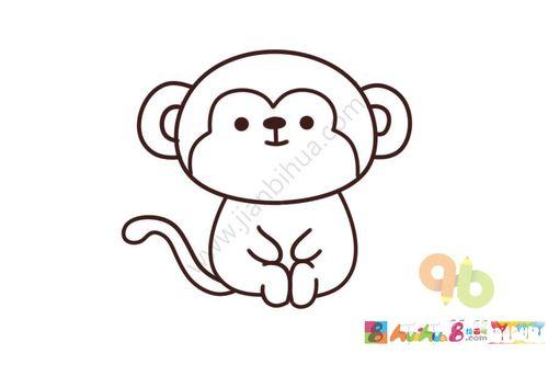 猴子儿童画法简笔画