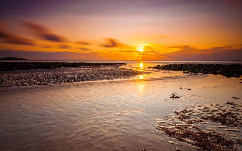 海,海岸,日落,自然景观 640x1136 iphone 5/5s/5c/se 壁纸,图片,背景