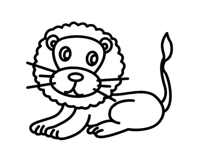 不正常的狮子简笔画