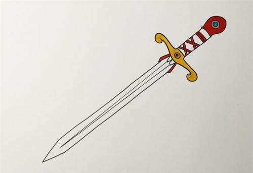 剑怎么画又简单又酷简笔画教程简笔画大全