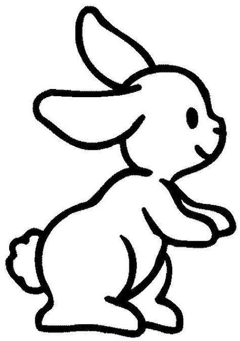 兔子站立起来的简笔画