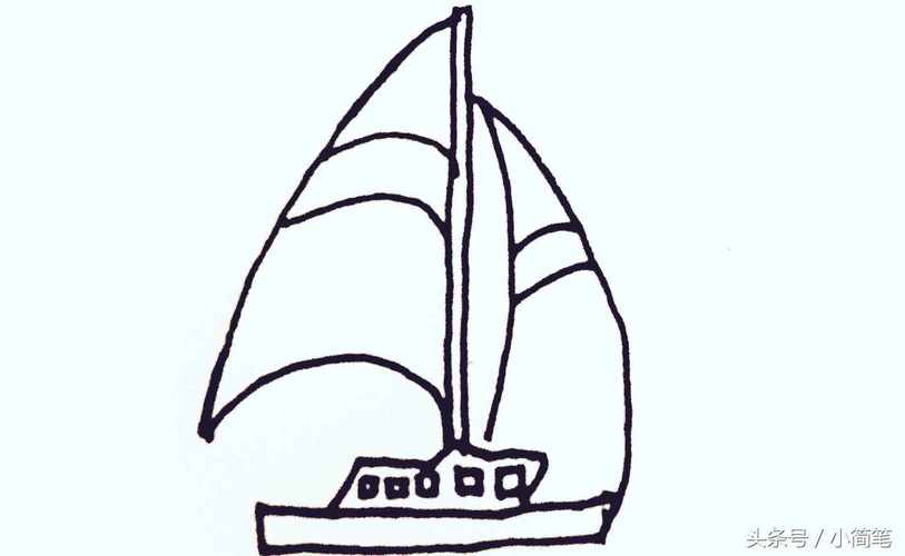 简单的帆船怎么画简笔画?