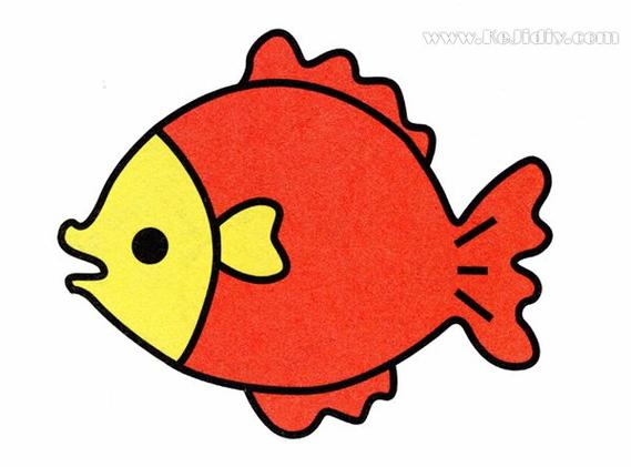 彩色小鱼简笔画的画法图片