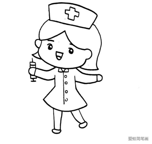 可爱的小护士简笔画